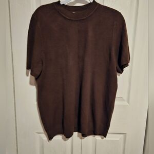 Chocolate Brown Soft Short Sleeved Top